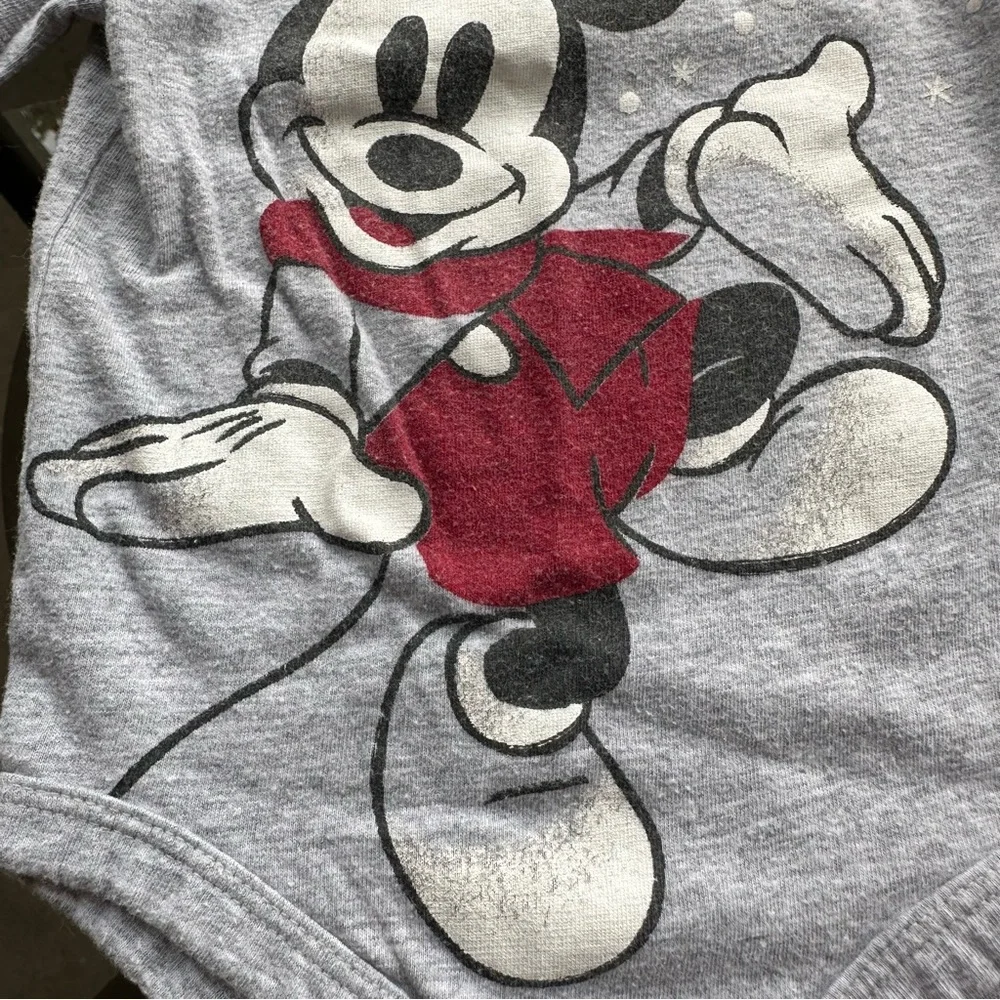 Disney Jumping Beans Vintage Mickey Mouse Long Sleeve Bodysuit in Gray - 3 Month